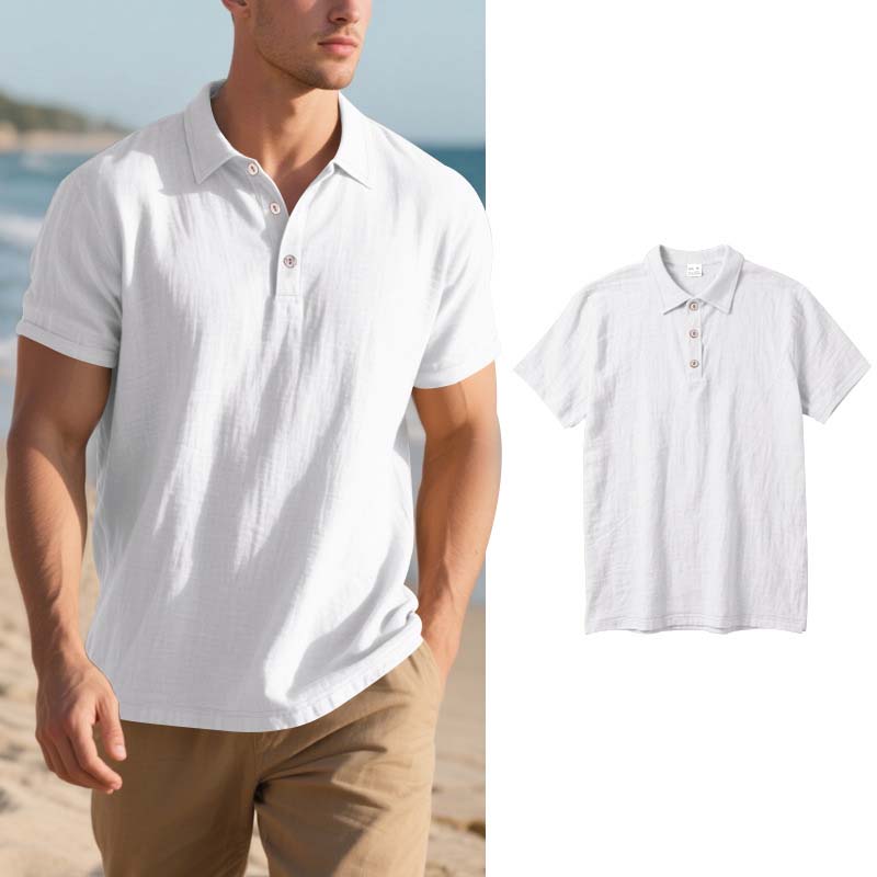 🎉 LIMITED TIME 49% OFF! 👔 Men's Linen Casual Breathable Short Sleeve Collared Shirt – Ultra-Light Premium Fabric & Exquisite Craftsmanship 🌿