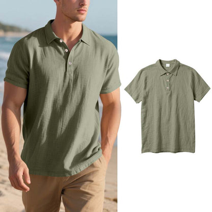 🎉 LIMITED TIME 49% OFF! 👔 Men's Linen Casual Breathable Short Sleeve Collared Shirt – Ultra-Light Premium Fabric & Exquisite Craftsmanship 🌿