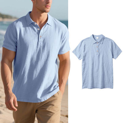 🎉 LIMITED TIME 49% OFF! 👔 Men's Linen Casual Breathable Short Sleeve Collared Shirt – Ultra-Light Premium Fabric & Exquisite Craftsmanship 🌿