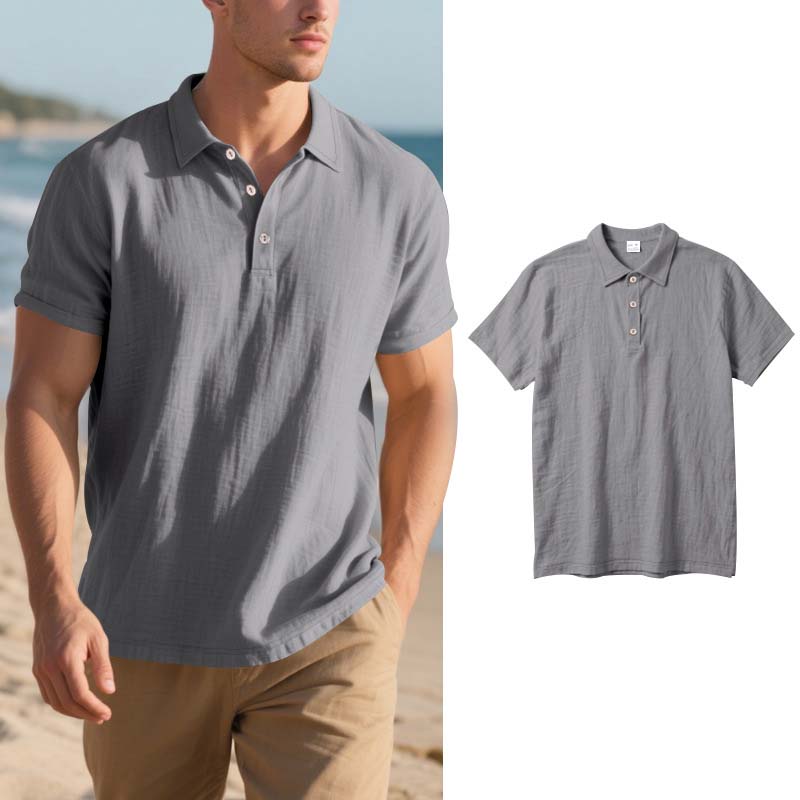 🎉 LIMITED TIME 49% OFF! 👔 Men's Linen Casual Breathable Short Sleeve Collared Shirt – Ultra-Light Premium Fabric & Exquisite Craftsmanship 🌿