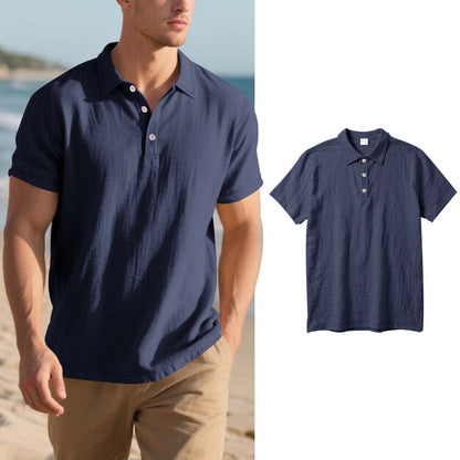 🎉 LIMITED TIME 49% OFF! 👔 Men's Linen Casual Breathable Short Sleeve Collared Shirt – Ultra-Light Premium Fabric & Exquisite Craftsmanship 🌿