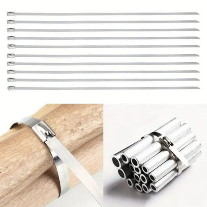 📢📢49% OFF !! ⏰Heavy-Duty Self-Locking Stainless Steel Cable Ties