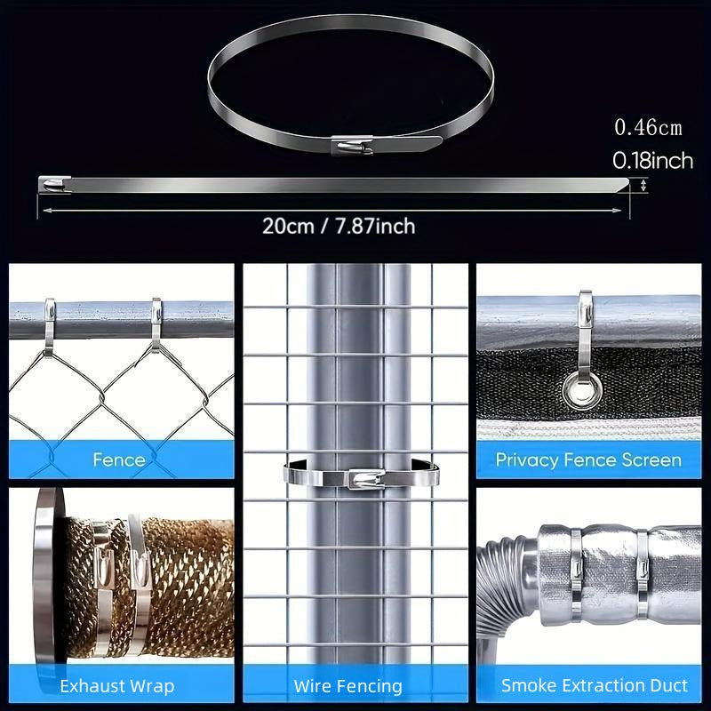 📢📢49% OFF !! ⏰Heavy-Duty Self-Locking Stainless Steel Cable Ties