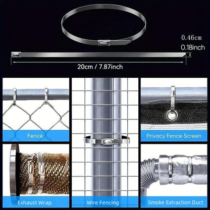 📢📢49% OFF !! ⏰Heavy-Duty Self-Locking Stainless Steel Cable Ties