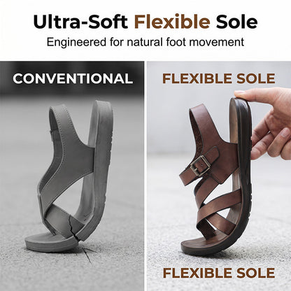 🦶49% OFF NOW! ☀️ Men Roman Sandals – Soft sole & casual style – Perfect for summer, beach or walks – comfortable and breathable 🌊🦶✨