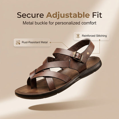 🦶49% OFF NOW! ☀️ Men Roman Sandals – Soft sole & casual style – Perfect for summer, beach or walks – comfortable and breathable 🌊🦶✨