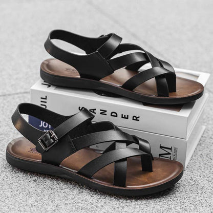 🦶49% OFF NOW! ☀️ Men Roman Sandals – Soft sole & casual style – Perfect for summer, beach or walks – comfortable and breathable 🌊🦶✨