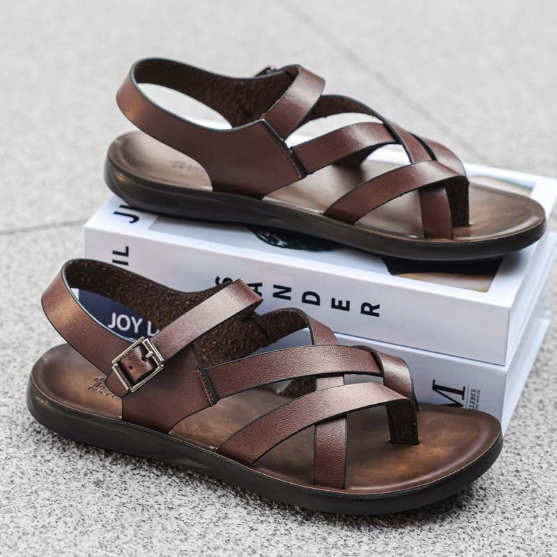 🦶49% OFF NOW! ☀️ Men Roman Sandals – Soft sole & casual style – Perfect for summer, beach or walks – comfortable and breathable 🌊🦶✨