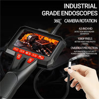 🔧 49% OFF NOW! 📹 6mm Handheld Automotive Endoscope – Articulating Camera, HD Monitor, LED Illumination & Semi-Rigid Cable for Precision Inspection ✨