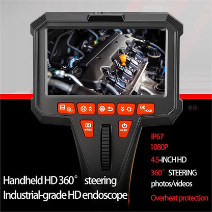 🔧 49% OFF NOW! 📹 6mm Handheld Automotive Endoscope – Articulating Camera, HD Monitor, LED Illumination & Semi-Rigid Cable for Precision Inspection ✨