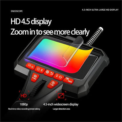 🔧 49% OFF NOW! 📹 6mm Handheld Automotive Endoscope – Articulating Camera, HD Monitor, LED Illumination & Semi-Rigid Cable for Precision Inspection ✨