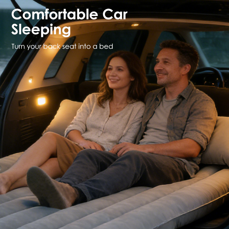📢📢49% OFF !! ⏰Inflatable Car Air Mattress Travel Bed