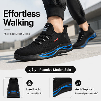 🏆Men Steel Toe Safety Shoes Breathable Work Sneakers