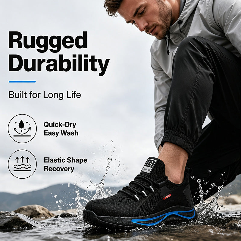 🏆Men Steel Toe Safety Shoes Breathable Work Sneakers
