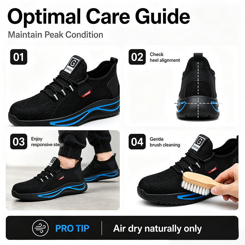 🏆Men Steel Toe Safety Shoes Breathable Work Sneakers