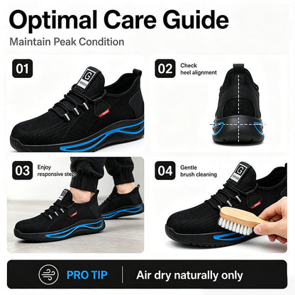 🏆Men Steel Toe Safety Shoes Breathable Work Sneakers
