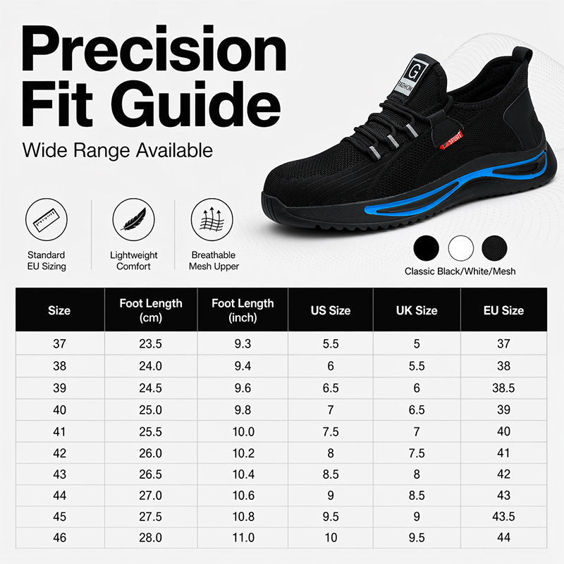 🏆Men Steel Toe Safety Shoes Breathable Work Sneakers