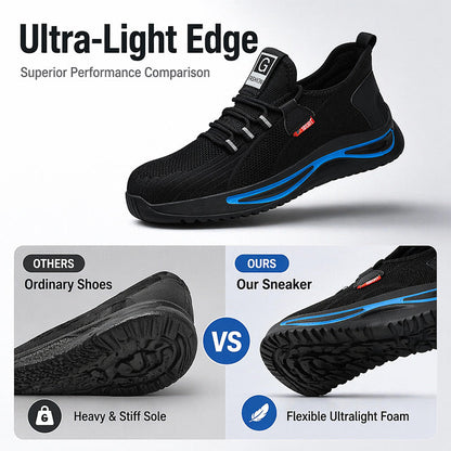 🏆Men Steel Toe Safety Shoes Breathable Work Sneakers