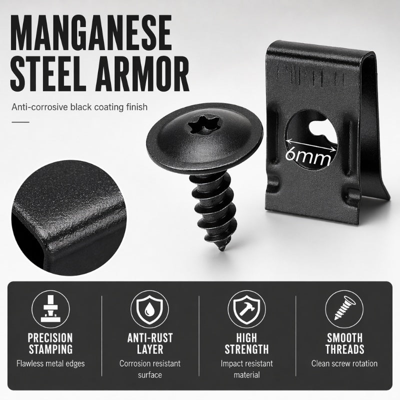 🔩 49% OFF NOW! 🚗 Universal Car Metal U-Type Clips & Screws Set – Heavy-duty, rust-resistant & versatile sizes – Perfect for auto trim, panels & interior repairs 🔧