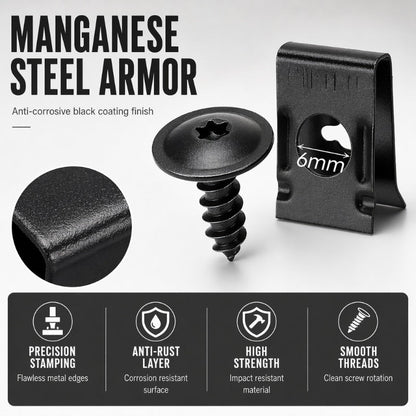 🔩 49% OFF NOW! 🚗 Universal Car Metal U-Type Clips & Screws Set – Heavy-duty, rust-resistant & versatile sizes – Perfect for auto trim, panels & interior repairs 🔧