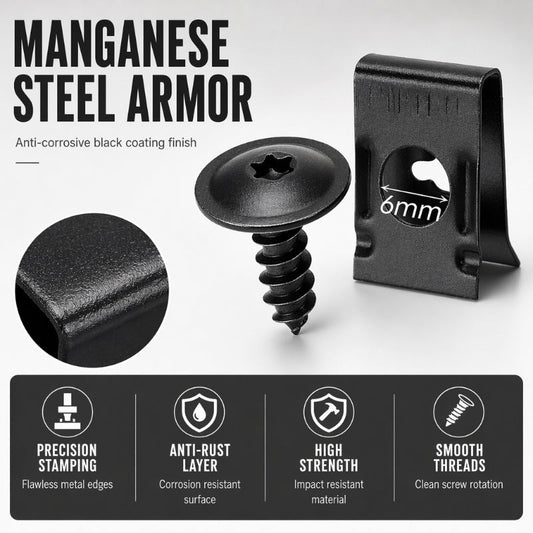 🔩 49% OFF NOW! 🚗 Universal Car Metal U-Type Clips & Screws Set – Heavy-duty, rust-resistant & versatile sizes – Perfect for auto trim, panels & interior repairs 🔧
