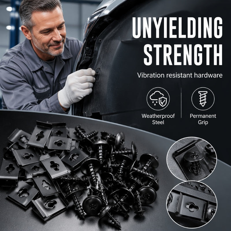 🔩 49% OFF NOW! 🚗 Universal Car Metal U-Type Clips & Screws Set – Heavy-duty, rust-resistant & versatile sizes – Perfect for auto trim, panels & interior repairs 🔧