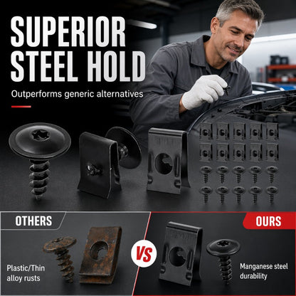 🔩 49% OFF NOW! 🚗 Universal Car Metal U-Type Clips & Screws Set – Heavy-duty, rust-resistant & versatile sizes – Perfect for auto trim, panels & interior repairs 🔧