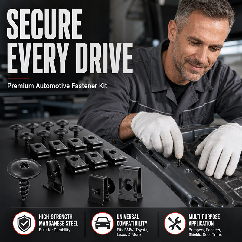 🔩 49% OFF NOW! 🚗 Universal Car Metal U-Type Clips & Screws Set – Heavy-duty, rust-resistant & versatile sizes – Perfect for auto trim, panels & interior repairs 🔧