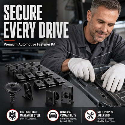 🔩 49% OFF NOW! 🚗 Universal Car Metal U-Type Clips & Screws Set – Heavy-duty, rust-resistant & versatile sizes – Perfect for auto trim, panels & interior repairs 🔧