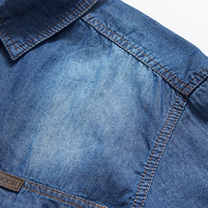 🚨 FINAL HOURS! ⏳ 49% OFF – Built to Last! 👕 Men’s Washed Denim Shirt – Rugged Charm, Effortless Cool 💙