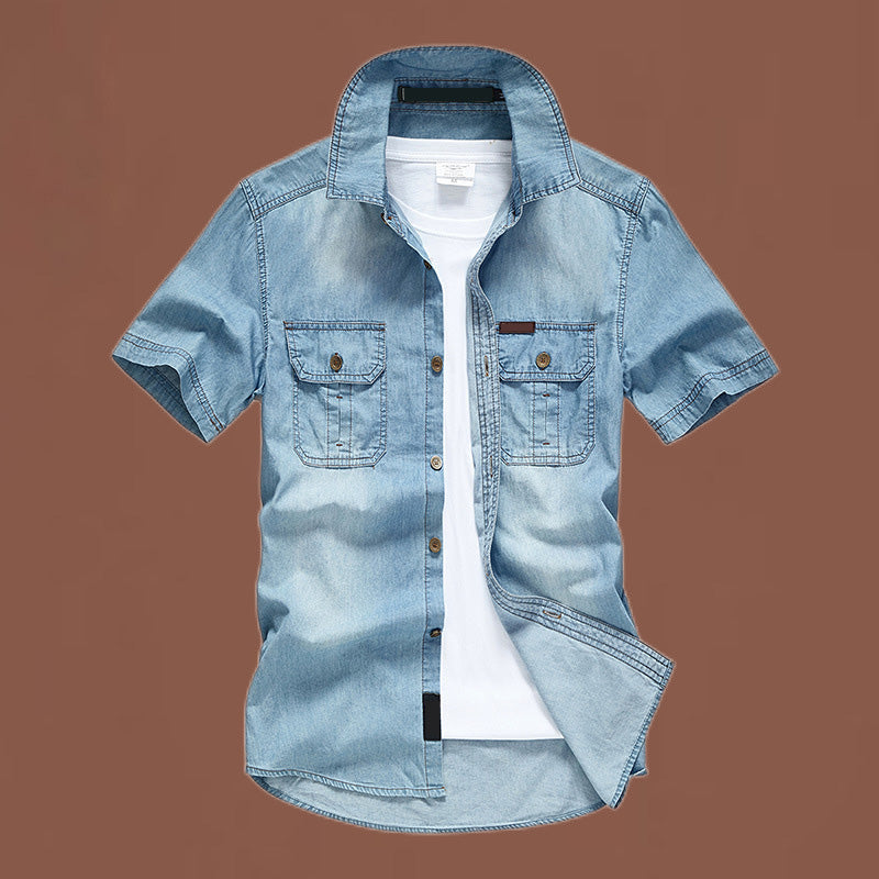 🚨 FINAL HOURS! ⏳ 49% OFF – Built to Last! 👕 Men’s Washed Denim Shirt – Rugged Charm, Effortless Cool 💙