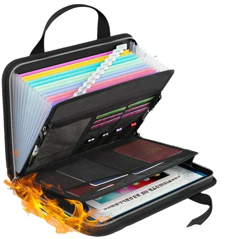 🎉 2026 Sale — Over 21,000 Sold! 💞 Fireproof Accordion File Folder – Ultimate Document Security 🌸