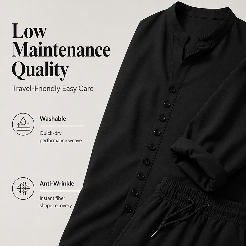⏳ LIMITED TIME 49% OFF! 🔥 Men's Minimalist Casual Shirt and Pants Set – Breathable Blend & Stylish Button Detail ☀️