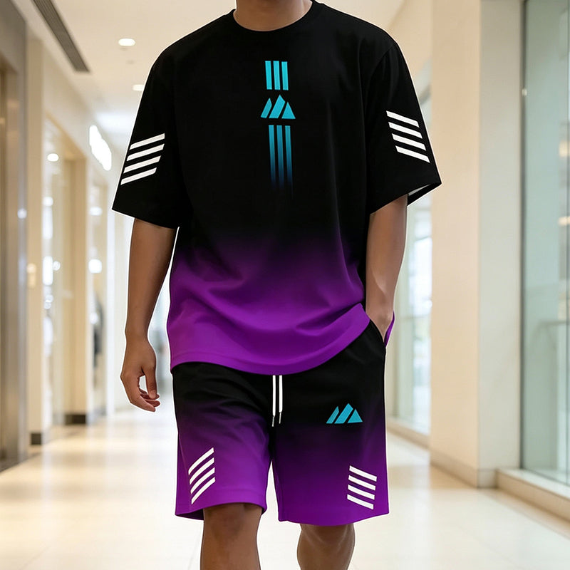 👕🩳Men's Summer T-Shirt & Shorts Two-Piece Set