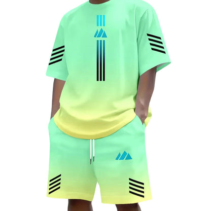 👕🩳Men's Summer T-Shirt & Shorts Two-Piece Set