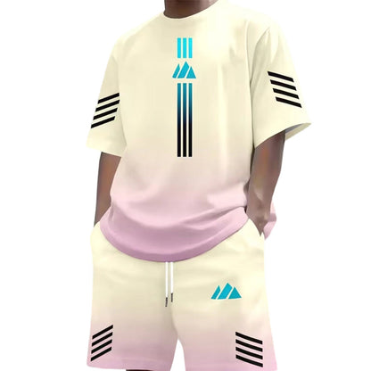 👕🩳Men's Summer T-Shirt & Shorts Two-Piece Set