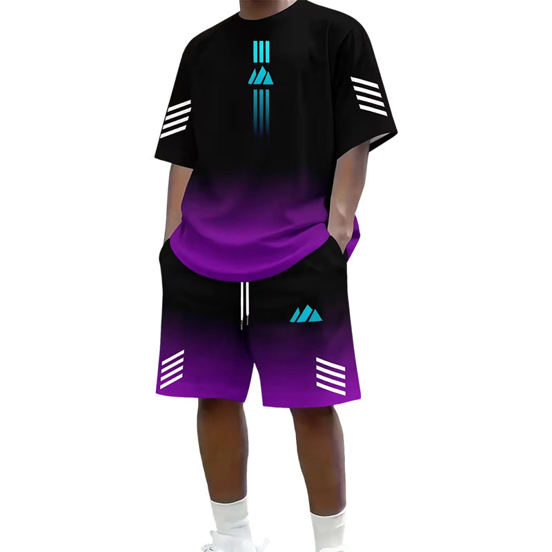 👕🩳Men's Summer T-Shirt & Shorts Two-Piece Set