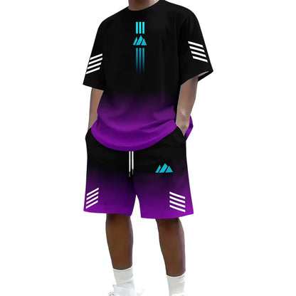 👕🩳Men's Summer T-Shirt & Shorts Two-Piece Set