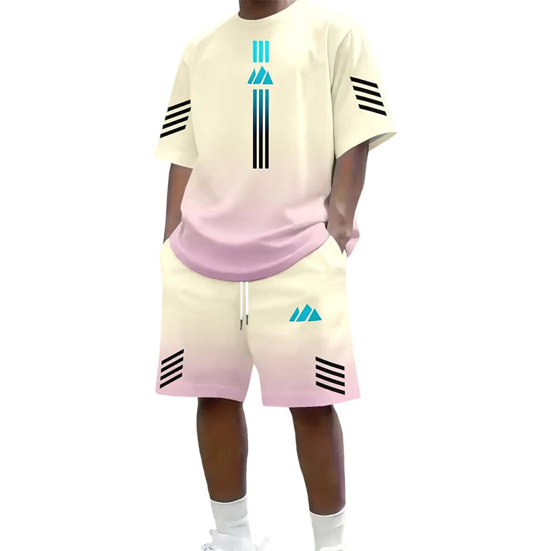 👕🩳Men's Summer T-Shirt & Shorts Two-Piece Set
