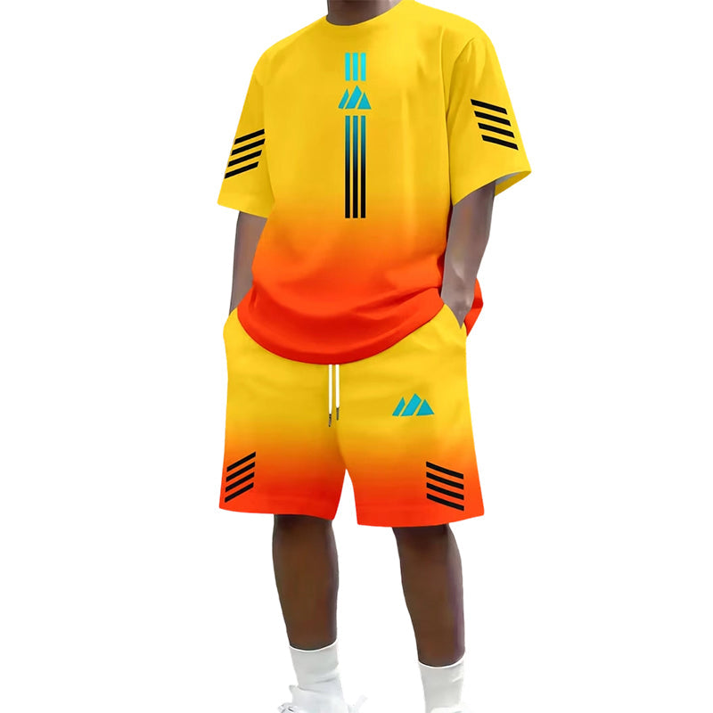 👕🩳Men's Summer T-Shirt & Shorts Two-Piece Set