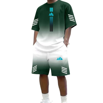 👕🩳Men's Summer T-Shirt & Shorts Two-Piece Set