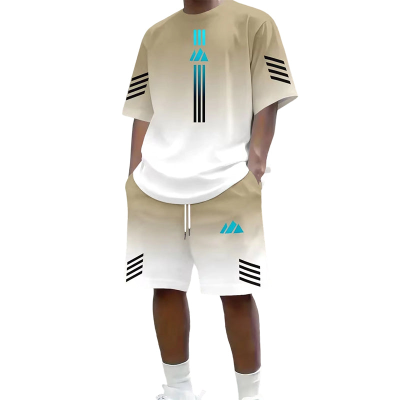 👕🩳Men's Summer T-Shirt & Shorts Two-Piece Set