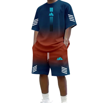 👕🩳Men's Summer T-Shirt & Shorts Two-Piece Set
