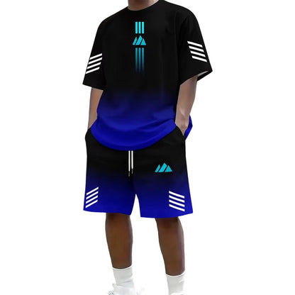 👕🩳Men's Summer T-Shirt & Shorts Two-Piece Set