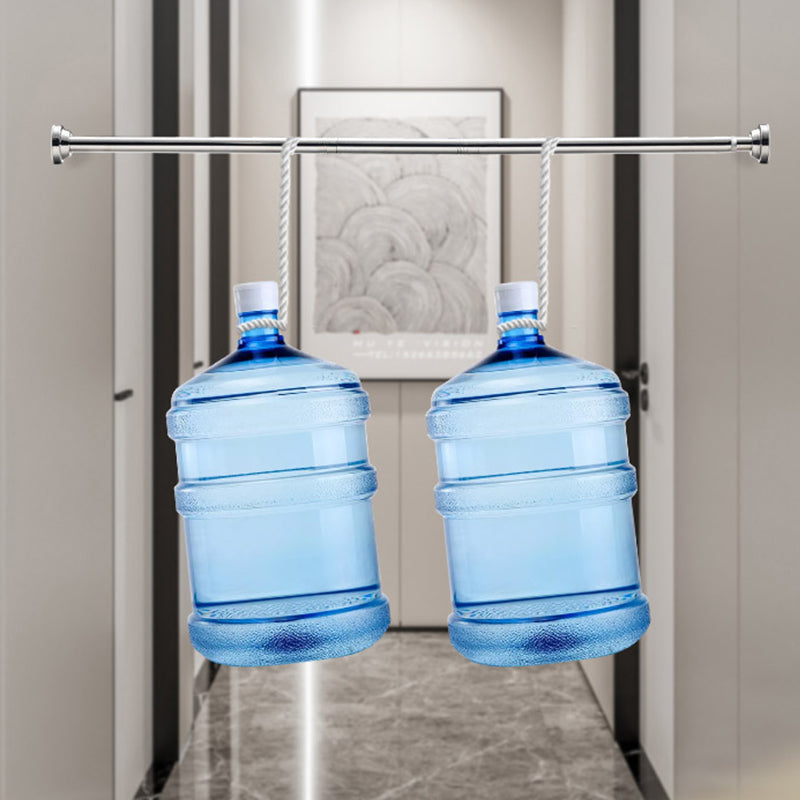 🧥49% OFF NOW! Adjustable No‑Drill Tension Rod, 70‑100cm Spring Tension Clothes Hanging Rod, No‑Damage Non‑Slip Closet Curtain Rod, Max 15KG Load for Wardrobe, Bathroom