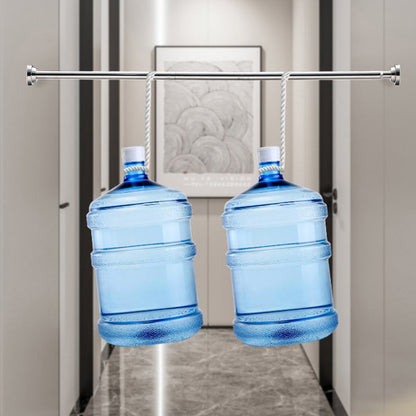 🧥49% OFF NOW! Adjustable No‑Drill Tension Rod, 70‑100cm Spring Tension Clothes Hanging Rod, No‑Damage Non‑Slip Closet Curtain Rod, Max 15KG Load for Wardrobe, Bathroom