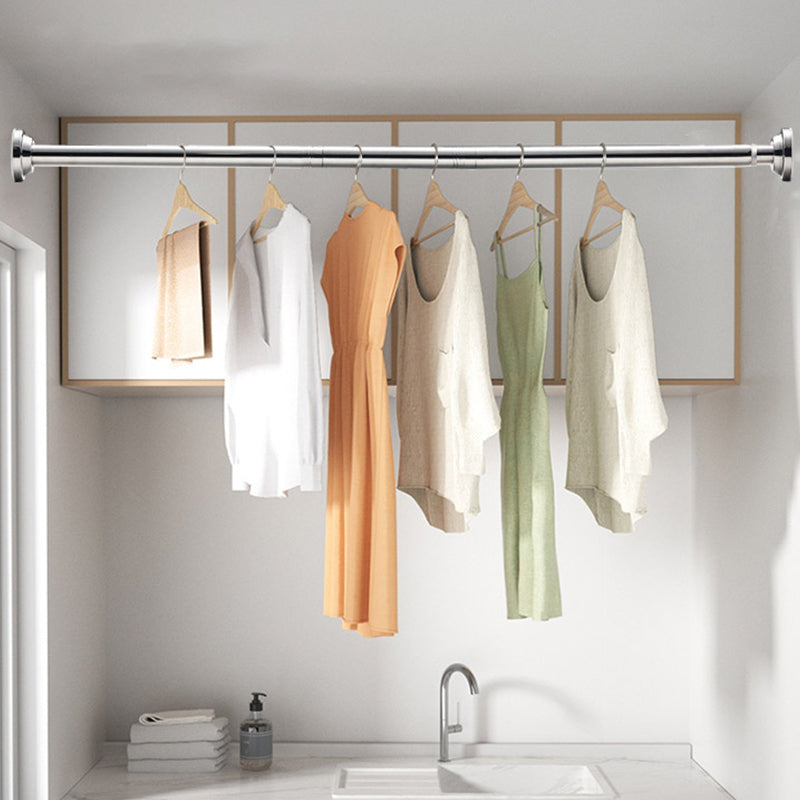 🧥49% OFF NOW! Adjustable No‑Drill Tension Rod, 70‑100cm Spring Tension Clothes Hanging Rod, No‑Damage Non‑Slip Closet Curtain Rod, Max 15KG Load for Wardrobe, Bathroom
