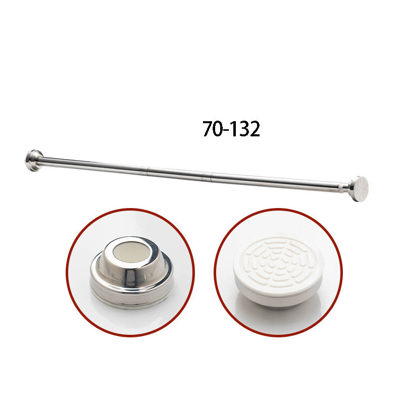 🧥49% OFF NOW! Adjustable No‑Drill Tension Rod, 70‑100cm Spring Tension Clothes Hanging Rod, No‑Damage Non‑Slip Closet Curtain Rod, Max 15KG Load for Wardrobe, Bathroom