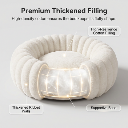 Ultra-Soft Round Calming Cat & Dog Bed 🐾 Curl Up, Calm Down – A Cosy Hug in Bed Form ✨