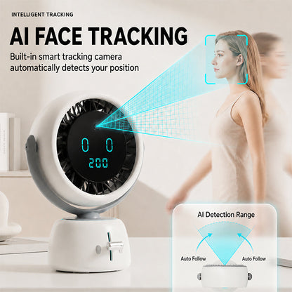 🏆SUMMER SPECIAL🌬️Smart Face Tracking Desktop Fan